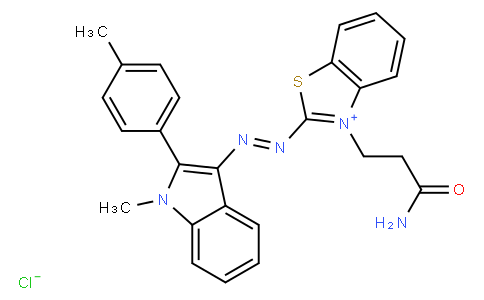 3-(3-amino-3-oxopropyl)-2-[[1-methyl-2-(p-tolyl)-1H-indol-3-yl]azo]benzothiazolium chloride