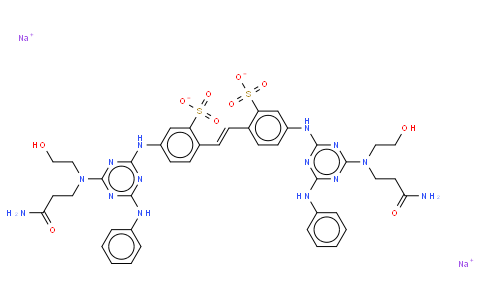 disodium 4,4'-bis[[4-anilino-6-[(2-carbamoylethyl)(2-hydroxyethyl)amino]-1,3,5,-triazin-2-yl]amino]stilbene-2,2'-disulphonate