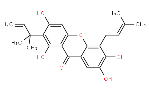 2-(1,1-Dimethyl-2-propenyl)-5-(3-methyl-2-butenyl)-1,3,6,7-tetrahydroxy-9H-xanthen-9-one