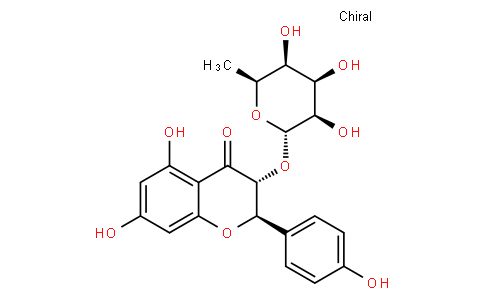 (2R,3R)-5,7-dihydroxy-2-(4-hydroxyphenyl)-3-[(2S,3R,4R,5S,6S)-3,4,5-trihydroxy-6-methyl-oxan-2-yl]oxy-chroman-4-one