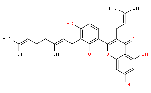 3'-Geranyl-3-prenyl-2',4',5,7-tetrahydroxyflavone