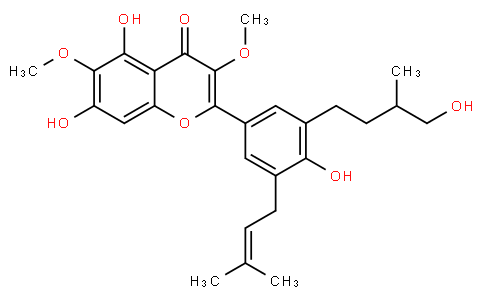 5,7,4'-Trihydroxy-3'-(4-hydroxy-3- Methylbutyl)-5'-prenyl-3,6-diMethoxyflavone
