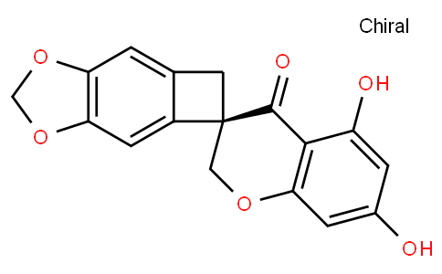 (R)-5,7-Dihydroxyspiro[2H-1-benzopyran-3(4H),5'(6'H)-cyclobuta[f][1,3]benzodioxol]-4-one