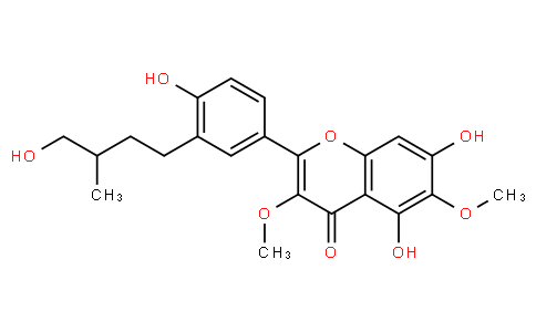 5,7-Dihydroxy-2-[4-hydroxy-3-(4-hydroxy-3-methylbutyl)phenyl]-3,6-dimethoxy-4H-1-benzopyran-4-one