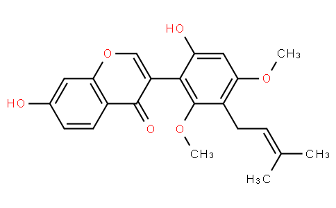 7-Hydroxy-3-[6-hydroxy-2,4-dimethoxy-3-(3-methyl-2-butenyl)phenyl]-4H-1-benzopyran-4-one