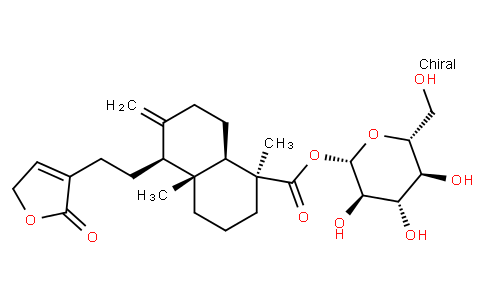 19-[(beta-D-glucopyrasyl)oxy]- 19-oxo-ent-labda-8(17),13-dien-16,15-olide