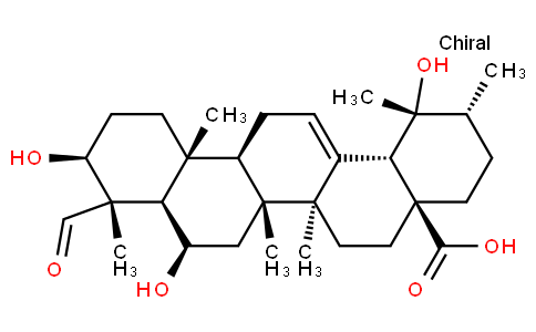 3,6,19-Trihydroxy-23-oxo-12-ursen-28-oic acid