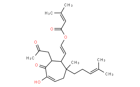 3-Methyl-2-butenoic acid [2-[5-hydroxy-2-methyl-2-(4-methyl-3-pentenyl)-6-oxo-7-(2-oxopropyl)-4-cyclohepten-1-yl]vinyl] ester