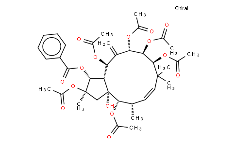 2,5,7,8,9,14-Hexaacetoxy-3-benzoyloxy-15-hydroxyjatropha-6(17),11E-diene