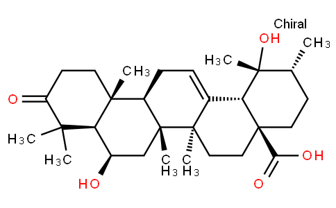 6,19-Dihydroxyurs-12-en-3-oxo-28-oic acid
