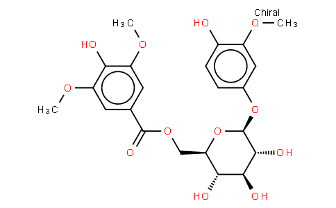4-Hydroxy-3-methoxyphenyl O-beta-D-(6'-O-syringate)glucopyraside