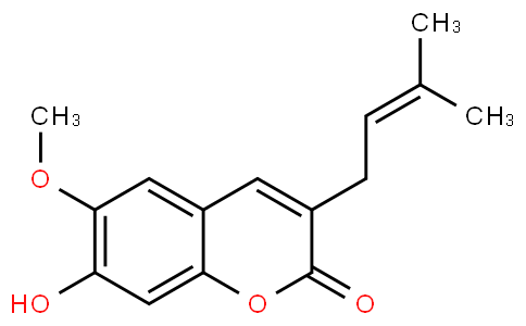 7-Hydroxy-6-methoxy-3-prenylcoumarin