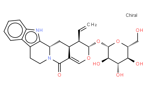 1,2,7,8,13,13bβ,14,14aα-Octahydro-1β-vinyl-2α-(β-D-glucopyranosyloxy)-5H-indolo[2,3-a]pyrano[3,4-g]quinolizine-5-one