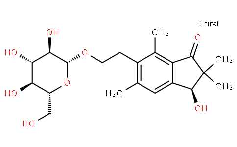 (S)-6-[2-(β-D-Glucopyranosyloxy)ethyl]-2,3-dihydro-3-hydroxy-2,2,5,7-tetramethyl-1H-inden-1-one