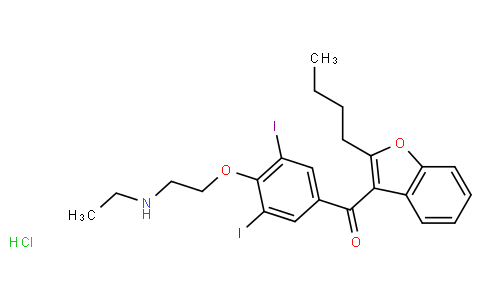 (2-Butylbenzofuran-3-yl)(4-(2-(ethylamino)ethoxy)-3,5-diiodophenyl)methanone hydrochloride
