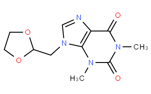 9-(1,3-Dioxolan-2-ylmethyl)-3,9-dihydro-1,3-dimethyl-1H-purine-2,6-dione