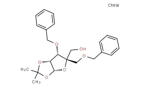 1,2-O-(异丙亚基)-4-C-[(苯基甲氧基)甲基]-3-O-(苯基甲基)-beta-L-来苏呋喃糖
