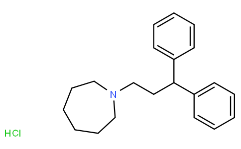1-(3,3-diphenyl-propyl)-hexahydro-azepine, hydrochloride