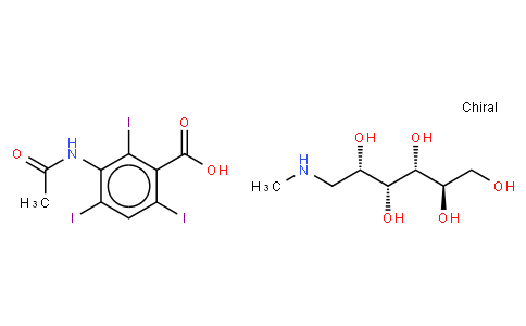 3-acetamido-2,4,6-triiodobenzoic acid, compound with 1-deoxy-1-(methyl-amino)-glucit