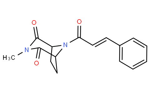 3-methyl-8-(3-phenyl-acryloyl)-3,8-diaza-bicyclo[3.2.1]octane-2,4-dione