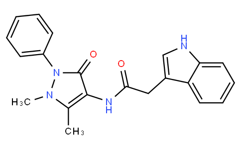 N-(1,5-dimethyl-3-oxo-2-phenyl-2,3-dihydro-1H-pyrazol-4-yl)-2-indol-3-yl-acetamide