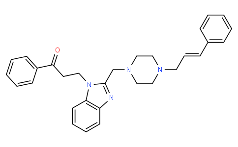 1-phenyl-3-{2-[4-(3-phenyl-allyl)-piperazin-1-ylmethyl]-benzoimidazol-1-yl}-propan-1-one