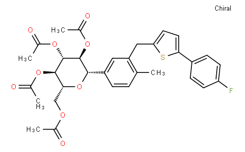 D-Glucitol, 1,5-anhydro-1-C-[3-[[5-(4-fluorophenyl)-2-thienyl]Methyl]-4-Methylphenyl]-, tetraacetate, (1S)- (9CI)
