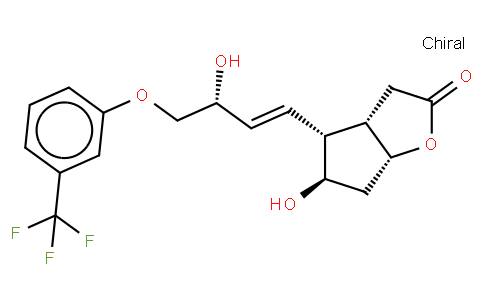 (+)-(3ar,4r,5r,6as)-hexahydro-5-hydroxy-4-[(1e,3r)-3-hydroxy-4-(3-trifluoromethyl)phenoxy-1-butenyl]-2h-cyclopenta[b]furan-2-one