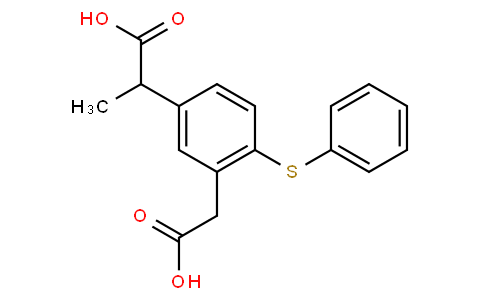 5-(1-carboxylethyl)-2-phenylthiobenzeneacetic acid