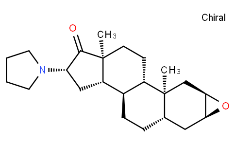 Androstan-17-one,2,3-epoxy-16-(1-pyrrolidinyl)