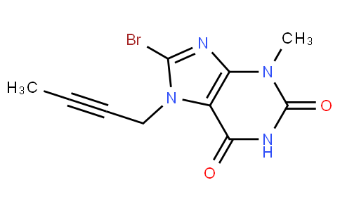  8-bromo-7-(but-2-ynyl)-3-methyl-1H-purine-2,6(3H,7H)-dione