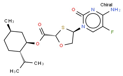 [1R-[1(2S*,5R*),2beta,5alpha]]-5-(4-Amino-5-fluoro-2-oxo-1(2H)-pyrimidinyl)-1,3-oxathiolane-2-carboxylic acid 5-methyl-2-(1-methylethyl)cyclohexyl ester