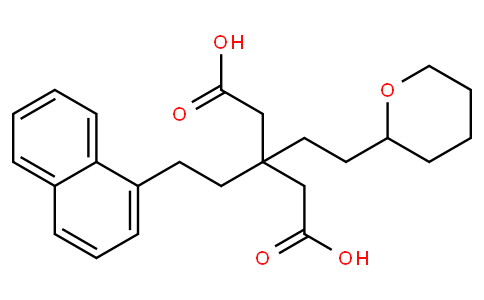 3-(2-naphthalen-1-ylethyl)-3-[2-(oxan-2-yl)ethyl]pentanedioic acid