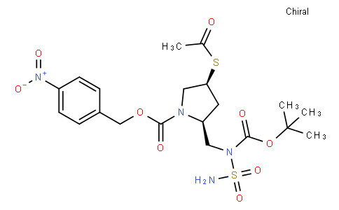 (4-nitrophenyl)methyl (2S,4S)-4-acetylsulfanyl-2-[[(2-methylpropan-2-yl)oxycarbonyl-sulfamoylamino]methyl]pyrrolidine-1-carboxylate