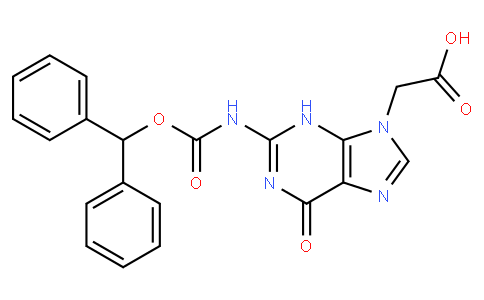 2-[2-(benzhydryloxycarbonylamino)-6-oxo-3H-purin-9-yl]acetic acid
