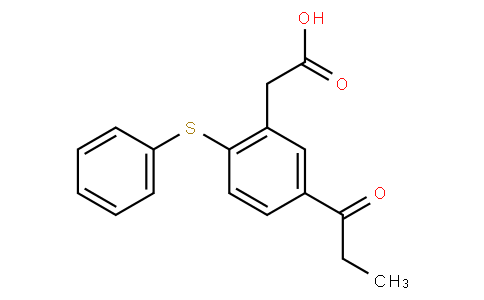2-phenylthio-5-propionyl phenyl acetic acid