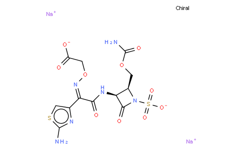 (+)-[[2Z-[2-[[(2S,3S)-2-[[(氨基羰基)氧代]甲基]-4-氧-1-硫代-3-吖丁啶基]氨基]-1-(2-氨基-4-噻唑基)-2-氧代亚乙基]氨基]氧代]乙酸二钠盐