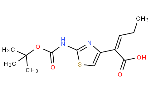 (Z )-2-(2-t-Butoxycarbonylaminothiazol-4-yl)-2-pentenoic acid