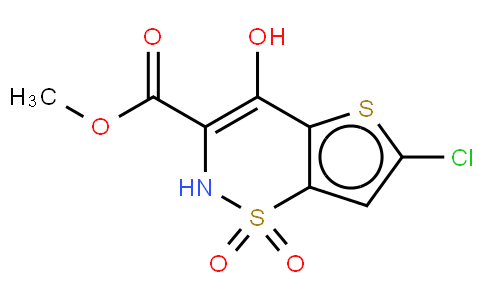 6-氯-4-羟基-3-甲氧羰基-2H-噻吩并[2,3-e]-1,2-噻嗪-1,1-二氧化物