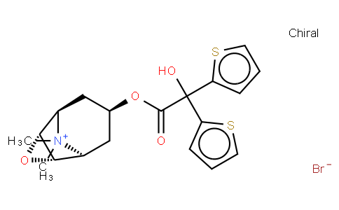 (1R,2R,4S,5S,7S)-7-[2-羟基-2,2-二(2-噻吩基)乙酰氧]-9,9-二甲基-3-环氧-9-氮阳离子三环辛烷[3.3.1.02.4]壬烷溴化物