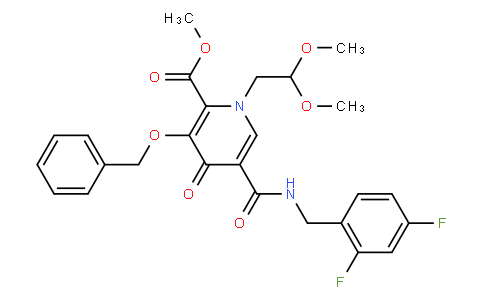 5-[[[(2,4-Difluorophenyl)methyl]amino]carbonyl]-1-(2,2-dimethoxyethyl)-1,4-dihydro-4-oxo-3-(phenylmethoxy)-2-pyridinecarboxylic acid methyl ester