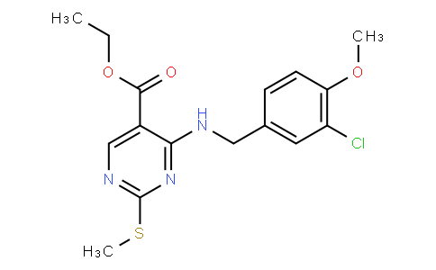 4-[[(3-Chloro-4-methoxyphenyl)methyl]amino]-2-(methylthio)-5-pyrimidinecarboxylic acid ethyl ester