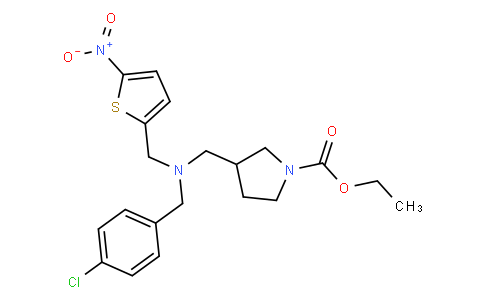 乙基3-[[（4-氯苯基）甲基-[（5-硝基噻吩-2-基）甲基]氨基]甲基]吡咯烷-1-甲酸叔丁酯