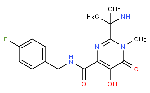 2-(1-AMINO-1-METHYLETHYL)-N-(4-FLUOROBENZYL)-5-HYDROXY-1-METHYL-6-OXO-1,6-DIHYDROPYRIMIDINE-4-CARBOXAMIDE