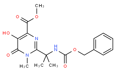 4-PYRIMIDINECARBOXYLIC ACID, 1,6-DIHYDRO-5-HYDROXY-1-METHYL-2-[1-METHYL-1-[[(PHENYLMETHOXY)CARBONYL]AMINO]ETHYL]-6-OXO-, METHYL ESTER