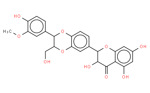 4H-1-Benzopyran-4-one,2-[2,3-dihydro-2-(4-hydroxy-3-methoxyphenyl)-3-(hydroxymethyl)-1,4-benzodioxin-6-yl]-2,3-dihydro-3,5,7-trihydroxy-,(2R,3R)-