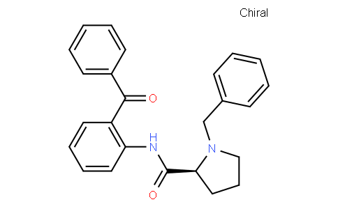 (2S)-N-(2-benzoylphenyl)-1-(phenylmethyl)-2-Pyrrolidinecarboxamide