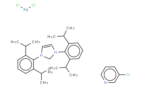 DICHLORO-[1,3-BIS(DIISOPROPYLPHENYL)IMIDAZOLYLIDENE]-(3-CHLOROPYRIDYL)PALLADIUM(II)