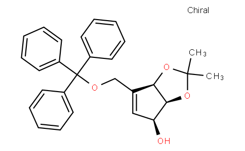 4H-Cyclopenta-1,3-dioxol-4-ol, 3a,6a-dihydro-2,2-dimethyl-6-[(triphenylmethoxy)methyl]-, (3aS,4S,6aR)-