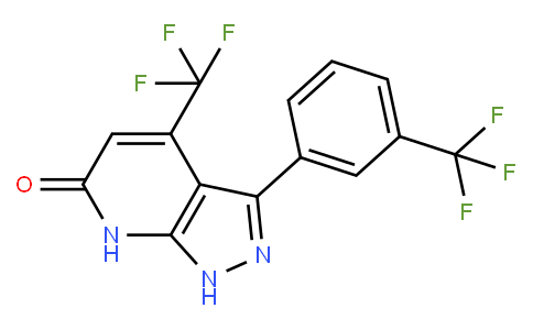 6H-Pyrazolo[3,4-b]pyridin-6-one, 1,7-dihydro-4-(trifluoromethyl)-3-[3-(trifluoromethyl)phenyl]-